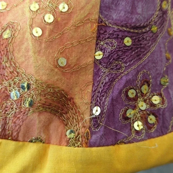 Orange  Sequined purse - Picture 4 of 8